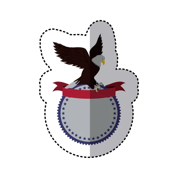 Emblème aigle signe icône — Image vectorielle