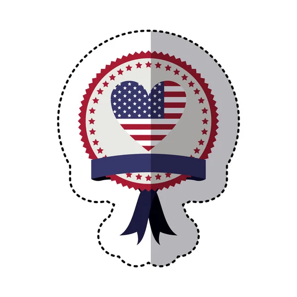 Símbolo ícone de sinal selo americano — Vetor de Stock