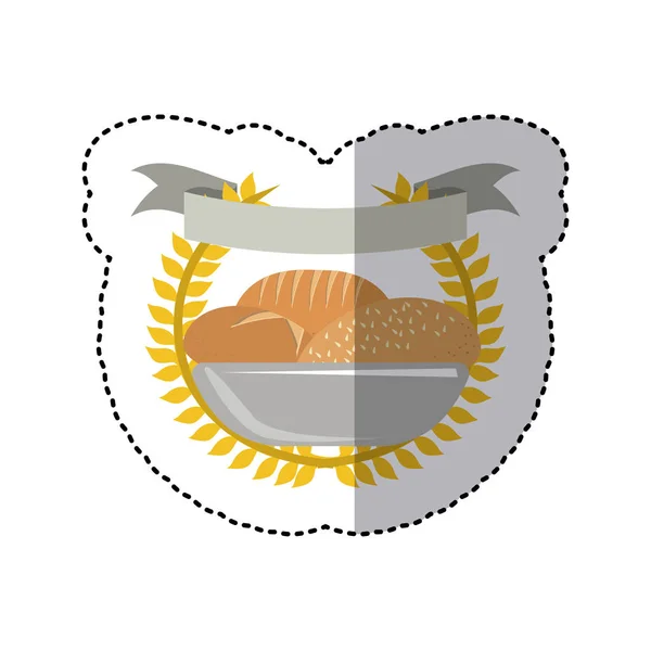 Emblem Brot Symbolsymbol — Stockvektor