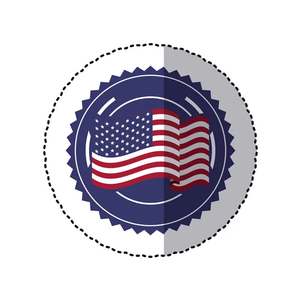 Symbol american flag sign icon — Stock Vector