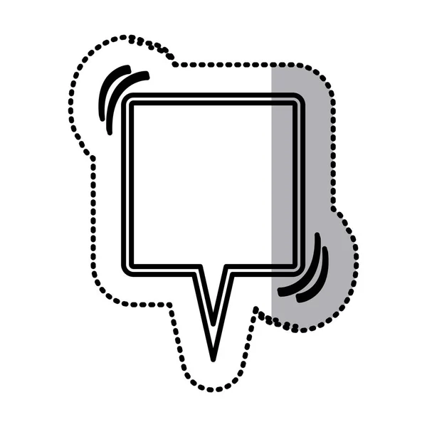 Chat zeepbel vierkante pictogram voorraad — Stockvector