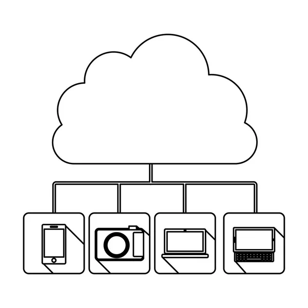 Base de datos icono de alojamiento stock — Vector de stock