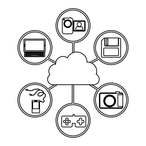 Base de datos icono de alojamiento stock — Vector de stock