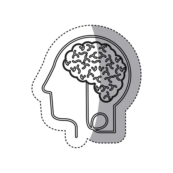 Cerveau hébergement données icône stock — Image vectorielle