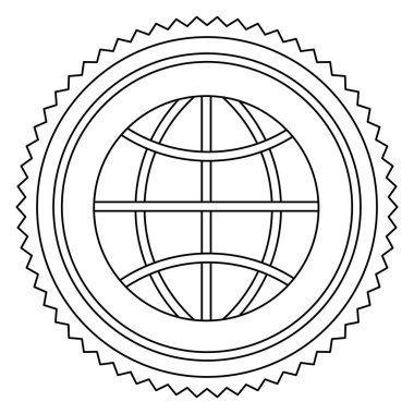 dairesel çerçeve kontur ekolojik dünya ile