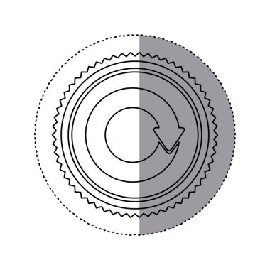 etiket tek renkli dairesel yeniden simgesiyle