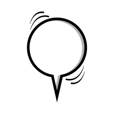 tek renkli siluet dairesel şekil iletişim kutusu