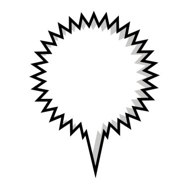 tek renkli siluet dairesel belirtme çizgisi çığlık diyalog için