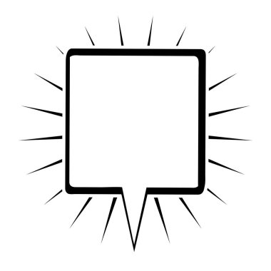 tek renkli siluet kare şekli iletişim kutusuyla çevresindeki çizgileri