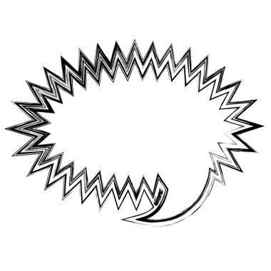 bulanık siluet belirtme çizgisi çığlık diyalog için yuvarlak