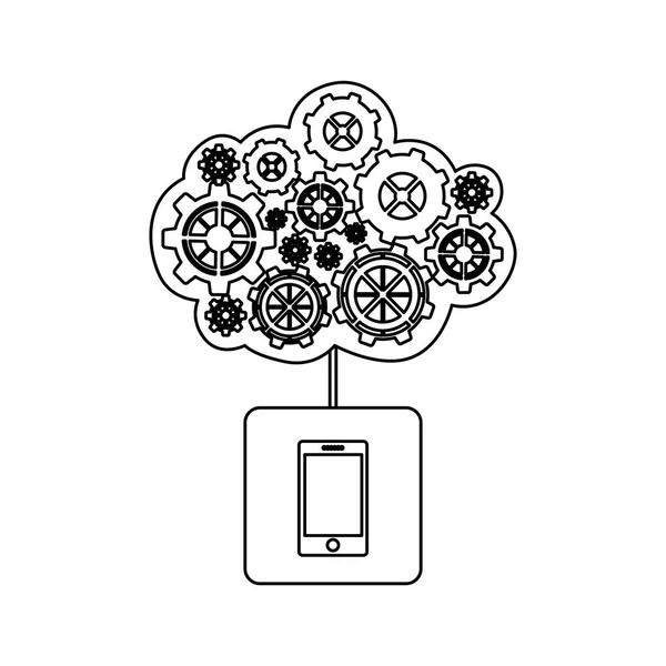 Conceito de serviço de manutenção de smartphone — Vetor de Stock