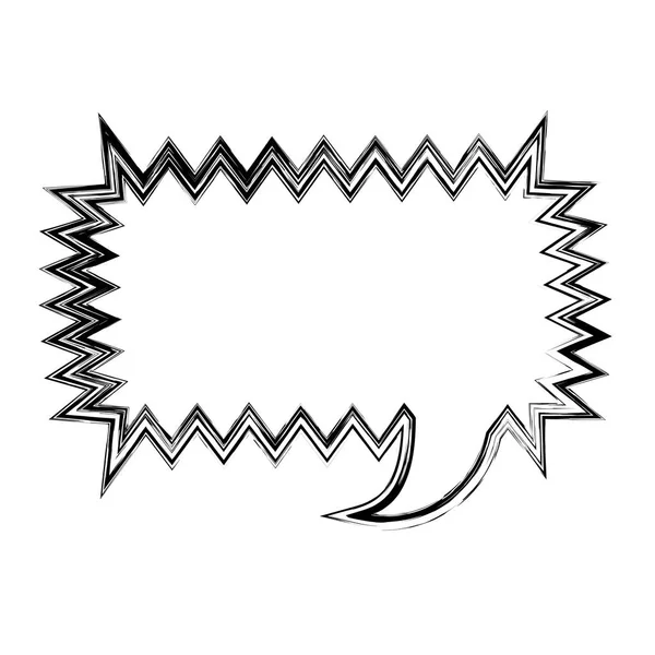 Silueta borrosa rectángulo llamada grito de diálogo — Archivo Imágenes Vectoriales