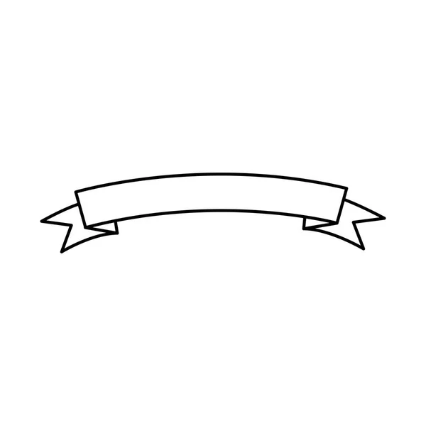 Силуетна етикетка зі стрічковим дизайном іконок — стоковий вектор