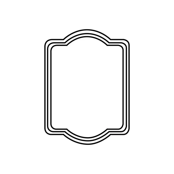 轮廓矩形纹章装饰框架 — 图库矢量图片