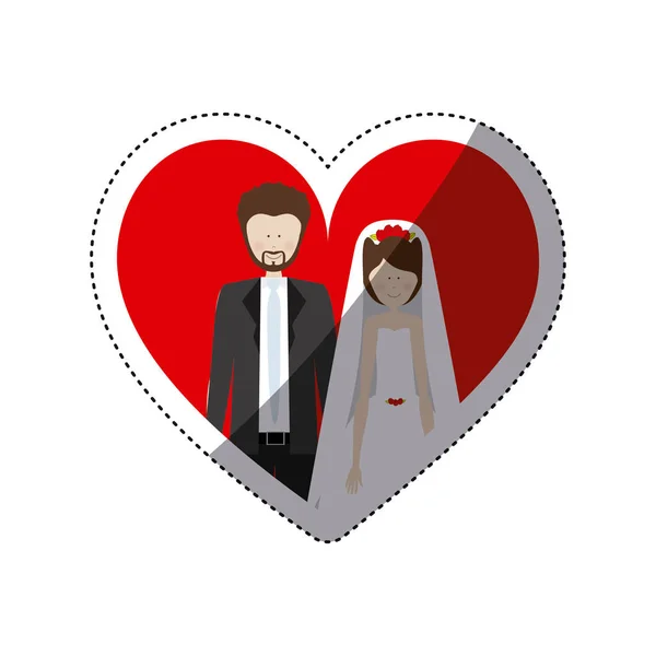 People married couple icon — Stock Vector