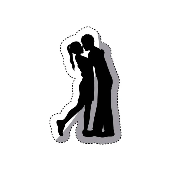 People in love couple icon — Stock Vector