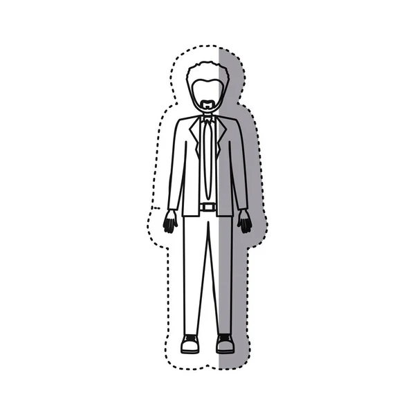 Personnes homme avec robe de mariée icône — Image vectorielle