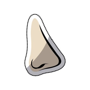 etiket renk siluet kadın burunlu