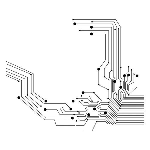 Circuit board on white background — Stock Vector