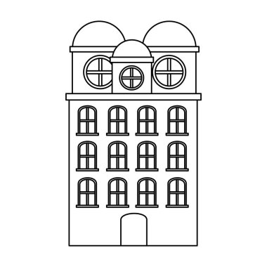 birkaç kat siluet yapı rezidans