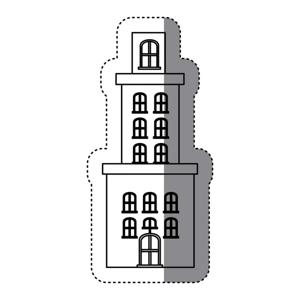都市の建物アイコン画像 — ストックベクタ