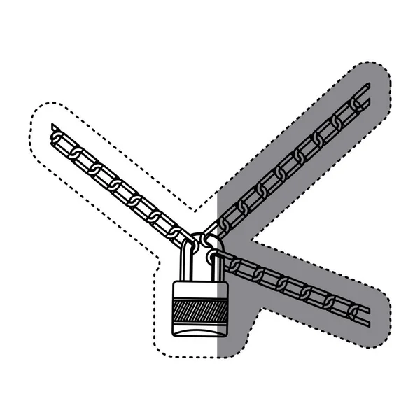 Ketten mit Vorhängeschloss-Symbol — Stockvektor