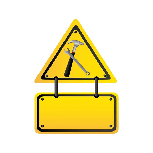 Tools blank warnings icon — Stock Vector