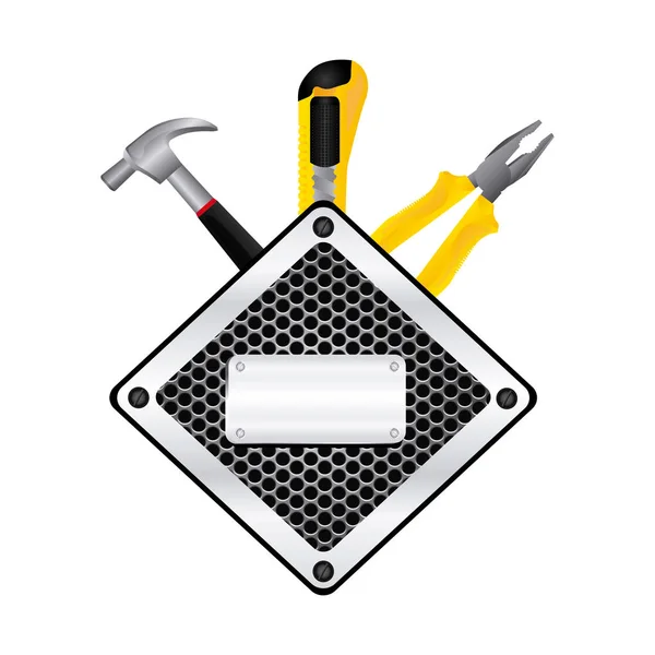 Tools blank warnings icon — Stock Vector