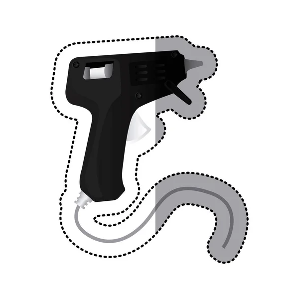 Autocollant colle électrique outil icône pistolet — Image vectorielle