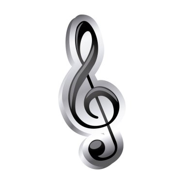 işareti müzik tiz nota anahtarı simgesini kabartma