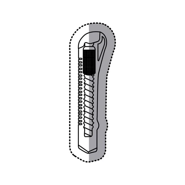Etiqueta silhueta grande ferramenta ícone cortador — Vetor de Stock