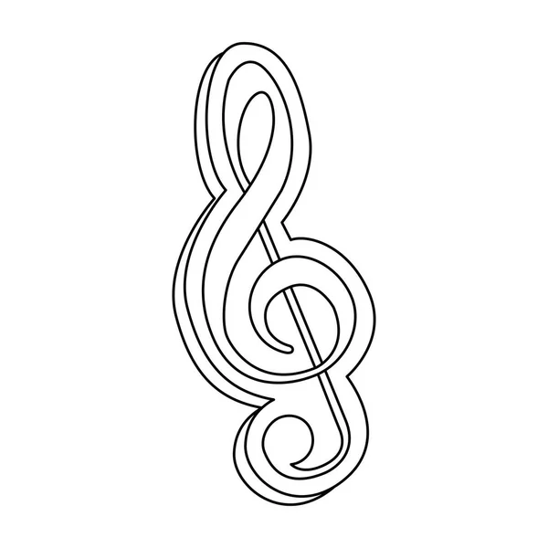 Emblem music symbol icon — Stock Vector