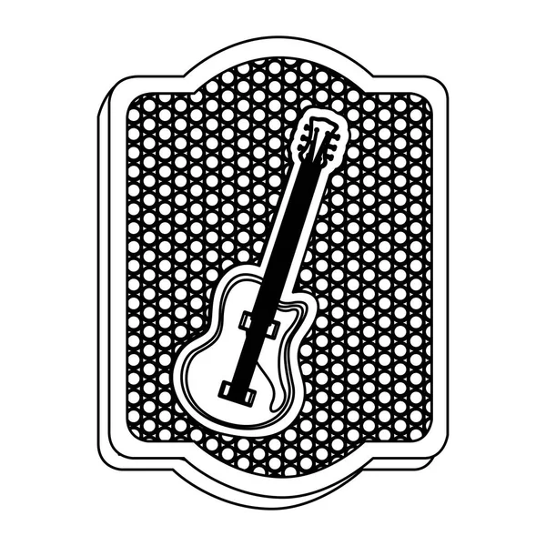 Godło ikona gitara elektryczna — Wektor stockowy