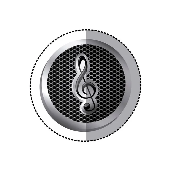 Embleem muziek symboolpictogram — Stockvector