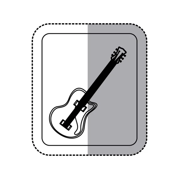 Ícone de guitarra elétrica emblema — Vetor de Stock