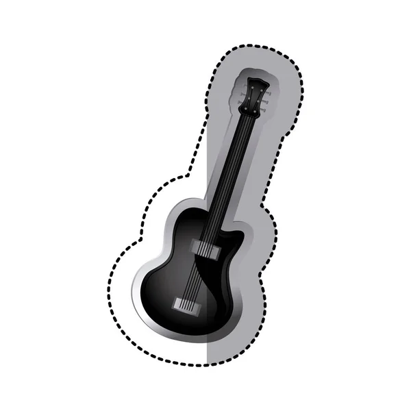 Έμβλημα εικονίδιο ηλεκτρική κιθάρα — Διανυσματικό Αρχείο