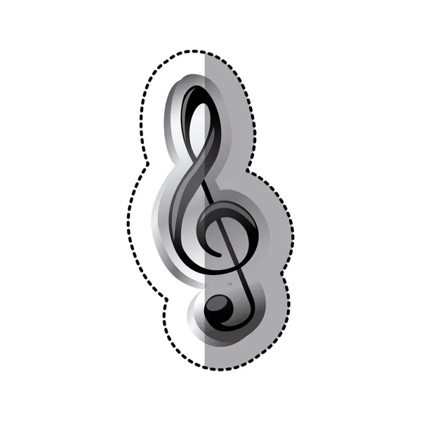 Emblema símbolo de la música icono — Vector de stock