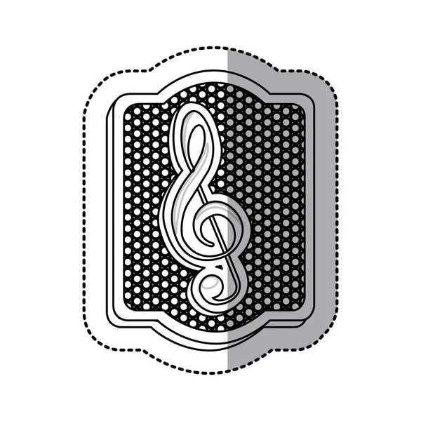 Emblem Musik Symbol Symbol Symbol — Stockvektor