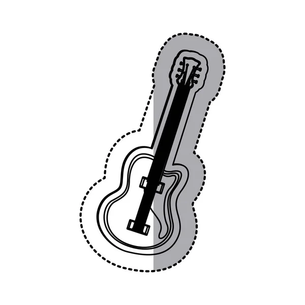 Emblema icono de guitarra eléctrica — Vector de stock