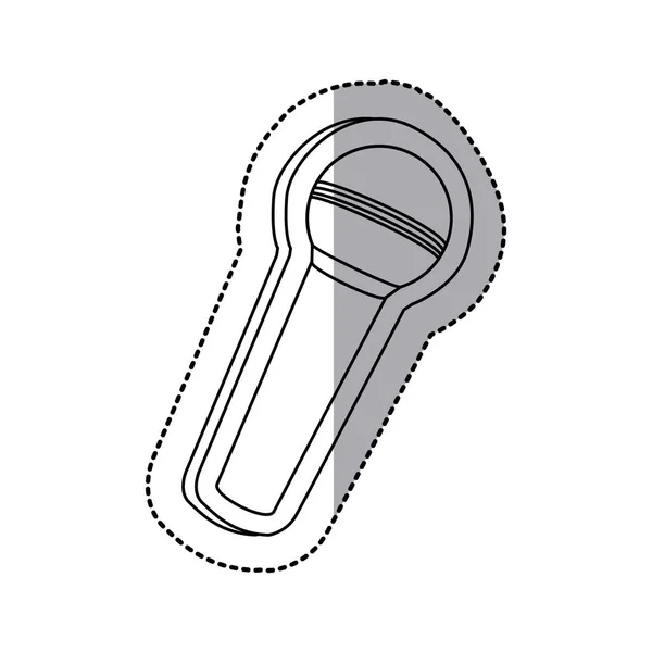 Emblema micrófono icono stock — Vector de stock