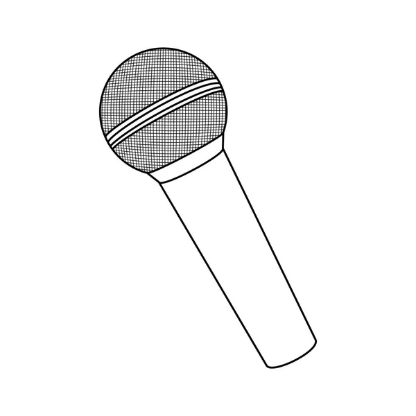 Emblema microfone ícone estoque — Vetor de Stock