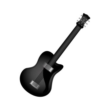 elektro gitar ile tek renkli siluet