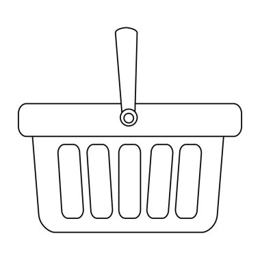 alışveriş sepeti bir kolu ile tek renkli dağılımı