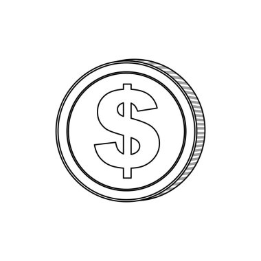 tek renkli kontur simgesini sikke dikey pozisyonda ile