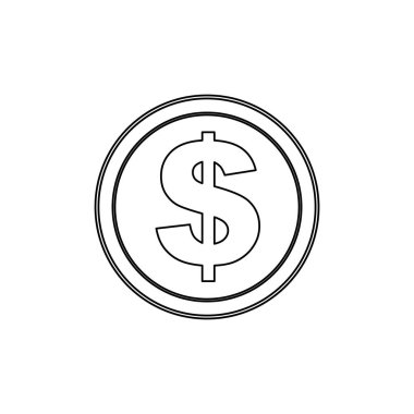 tek renkli kontur önünde sikke ile göster