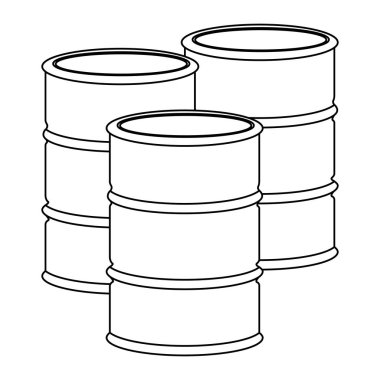 tek renkli kontur petrol varil ile