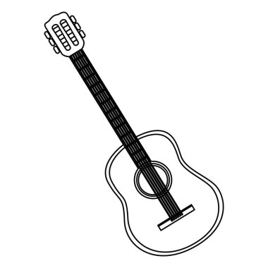 akustik gitar ile tek renkli dağılımı