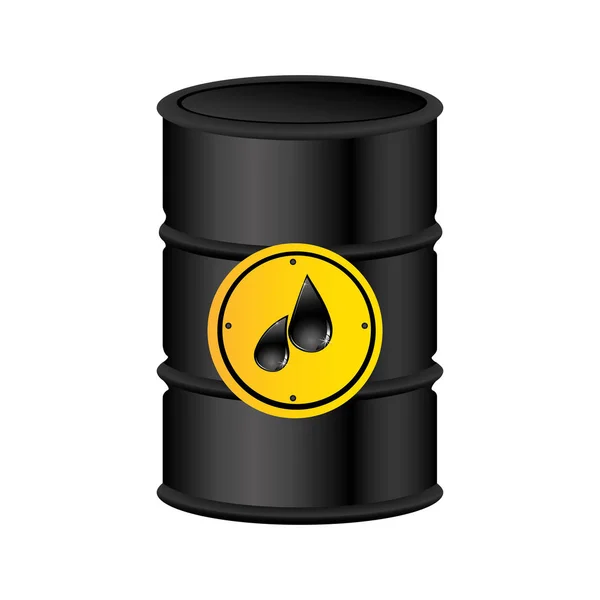 Farbsilhouette mit Ölfass — Stockvektor
