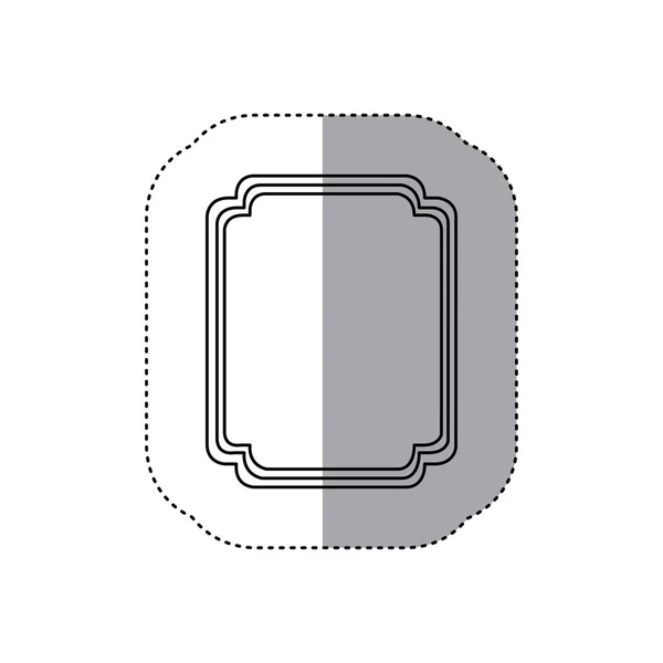 Emblema targa in icona vuota — Vettoriale Stock