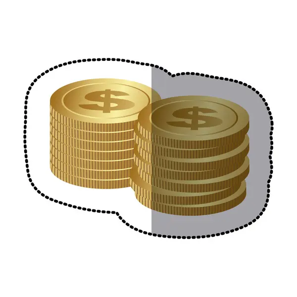 硬币图标股票图像 — 图库矢量图片